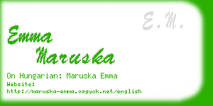 emma maruska business card